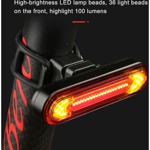Bicycle USB Rechargeable Rear Lamp Wireless Remote Control LED Turn Signal MTB Night Riding Warning Cycling Light