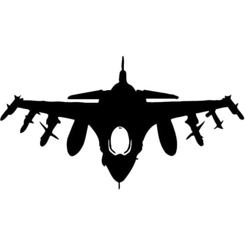 16.8cm*9.2cm Airplane Plane Fashion Car Sticker Motorcycle Vinyl Decal Black/Silver S3-6519