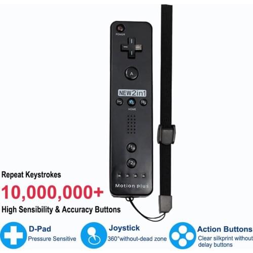 Built-in Motion Plus Wireless Remote Gamepad Controller For Nintend Wii Remote Controle Joystick Joypad With Silicone Case