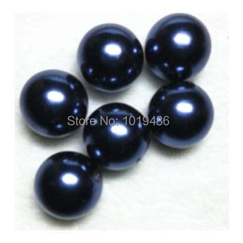 Choose size) 6mm/8mm/10mm/12mm/14mm/16mm/18mm/23mm/25mm navy blue color Acrylic Pearl Beads #66