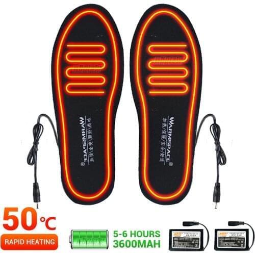 Winter Rechargeable Heated Insoles Ski insoles Feet Warming Insoles Thermal Electric Foot Warmer Battery Powered Outdoor Sports