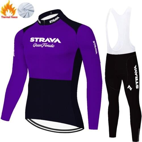 Strava Winter Thermal Fleece Cycling Roupa Masculino Radfahren Ausrüstung Bike Jersey Ciclismo Fietskleding Heren 자전거의류