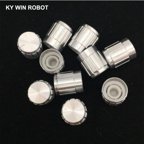 10pcs 15*17mm aluminum alloy potentiometer 15*17 knob rotation switch volume control knob white