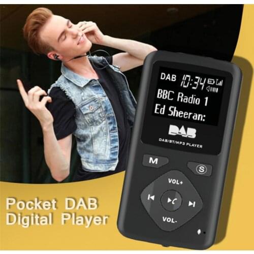 2021 Portable DAB/DAB+ Pocket Digital Radio Receiver Bluetooth MP3 Player With Earphone Radio Receiver