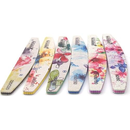 50pcs/pcs DIY Buffer Sanding Files 80/100/150/180/240/320 Nail File Blocks UV Gel Polishing Nail Art Care Tools For Manicure