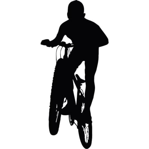 8CM*17.3CM Fashion Sport Cycling Decal Car Sticker Black/Silver Vinyl S9-0238