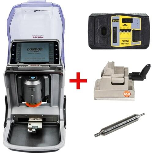 Xhorse CONDOR XC-MINI Plus CONDOR XC-MINI II Automatic Key Cutting Machine With VVDI MB BGA Tool Car Key Programmer M4 Fixture