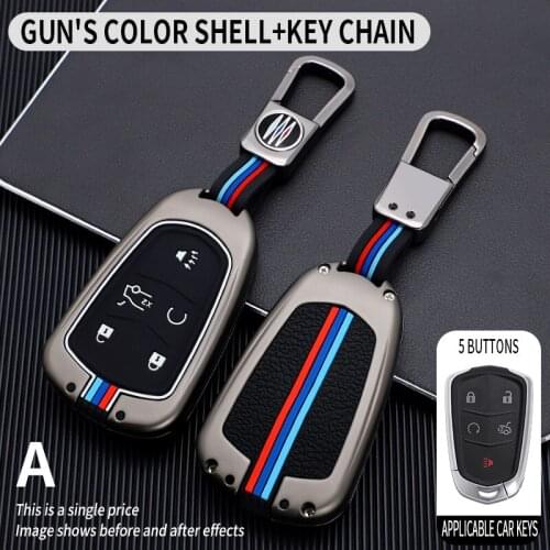 Zinc Alloy Car Remote Key Cover Case Shell For Cadillac ESV Escalade CTS XTS ATS ATS-L XLS SRX XT5 CT6 3/4/5 Buttons