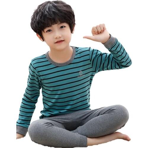 Baby Kids Pajamas Sets Cotton Boys Sleepwear Suit Autumn Girls Pajamas Long Sleeve Pijamas Tops+Pants 2pcs Children Clothing