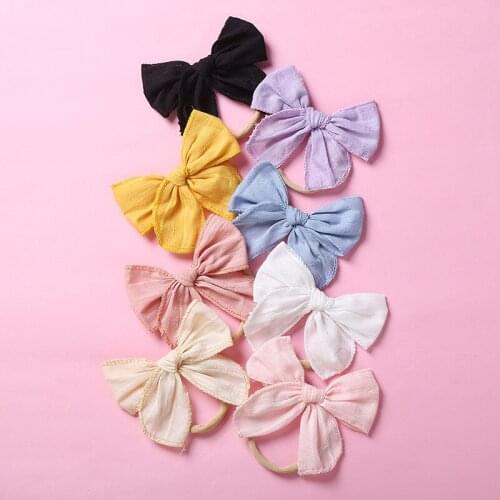 Baby Scarf Cotton Children Nylon Headband Hair Ornament Baby Lovely Bow Soft Hair Band Baby Headband Baby Accessories