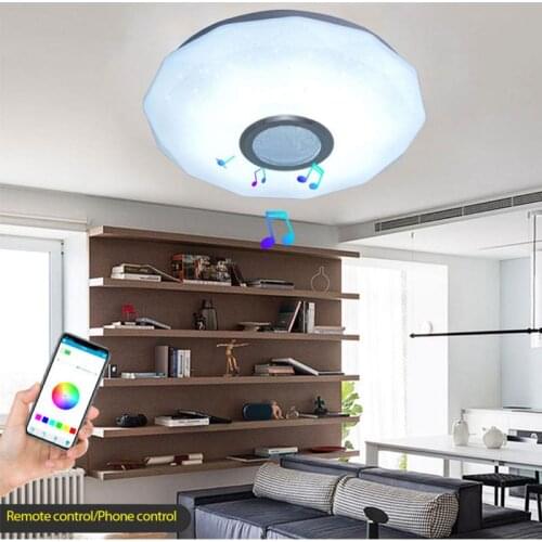 Dimmable Music Ceiling Lamp Remote&APP Control Ceiling Lights 180-240V For Home Bluetooth Speaker Lighting Fixture Home Decor