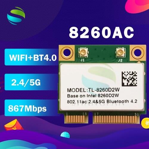 FOR INTEL Dual Band Wireless TL-8260D2W 8260AC half Mini PCI-e BT4.0 802.11AC 2.4G&5G Wireless card