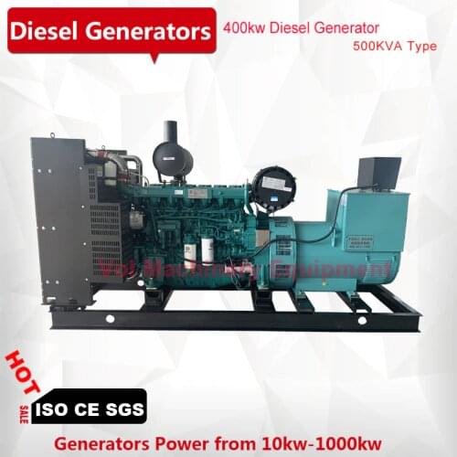 Generator set 400kw/500kva with Weichai Diesel engine Brushless Alternator three phase cheap price