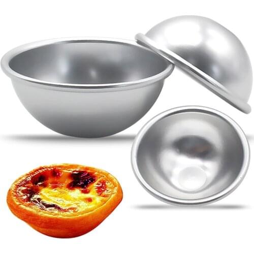 2pcs Round Aluminium Alloy Bath Bomb Molds DIY Tool Bath Bomb Salt Ball Homemade Crafting Gifts Semicircle Sphere Metal Mold