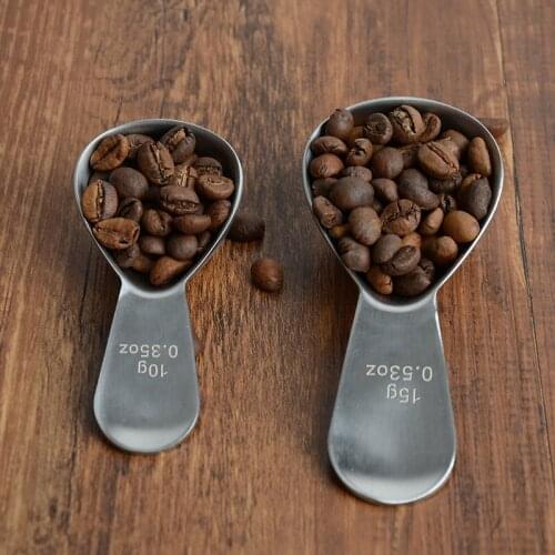Coffee Bean Measuring Spoon Thickness Stainless Steel 10g/15g Coffee Tea Milk Powder Kitchen Accessories Tools