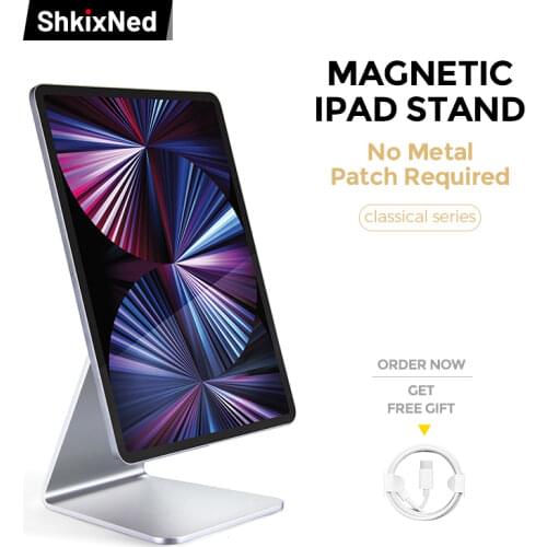 Lululook Magnetic Stand For iPad, Aluminum Tablet Holder Adjustable Desktop Stand Holder For Apple iPad Pro 11/12.9/iPad Air