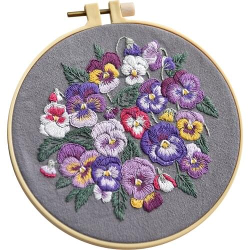 Cotton Embroidery Craft Set Beginner Home DIY Needles Art Making Handy Kits