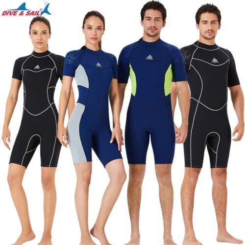 3MM neoprene wetsuit men and women one-piece short-sleeved surfing suit snorkeling warm and waterproof wetsuit