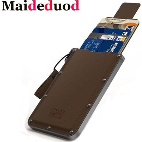 2020 New Genuine Leather Credit Card Holder Pulled Men Women Business ID Card Holder Unisex Slim Women Wallets Mini Card Cases