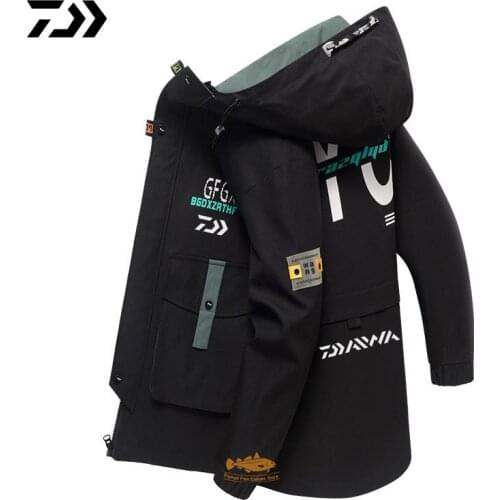 2021 New Autumn Winter Daiwa Fishing Jacket Outdoor Sport Man Waterproof Fishing Clothing Hooded Top Quality Fishing Shirts