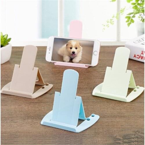 NEW Universal Mini Plastic Smart Phone Table Desk Mount Stand Phone Holder for Cell Mobile Phone Tablets Bracket Random Color