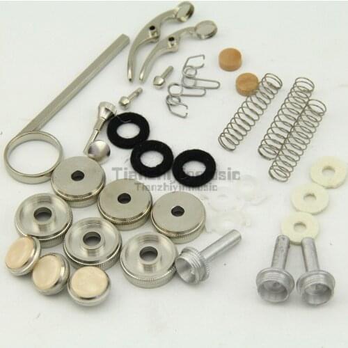 New trumpet Repair parts Top valve cap /Finger Button/Stem/Bottom Valve cap