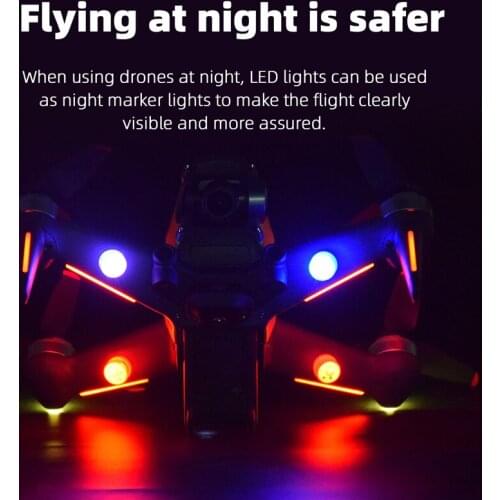 Suitable for DJI FPV Combo Night Flight Light Through Machine Flashing Light Night Warning Light Accessories