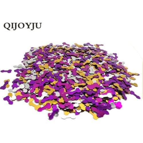 QIJOYJU 1Bag Willy Penis Confetti Sequins Bachelorette Hen Night Party Confetti Table Scatters Wedding Decoration Supplies