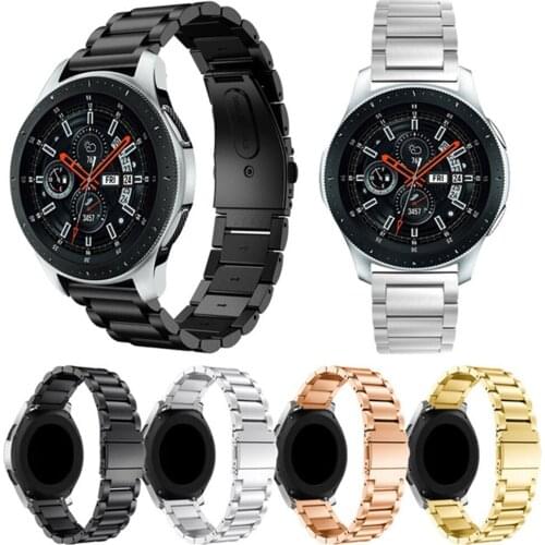 Stainless Steel Metal Strap For Samsung galaxy watch 4 40MM 44MM Watch4 Classic 42mm 46mm Watch Band 22mm Watchband 3 Beads