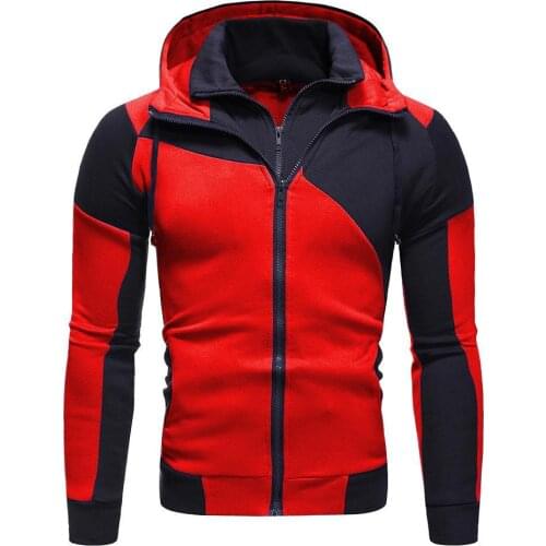 Mens New Autumn And Winter Double Zipper Hoodie Home Leisure Sports Comfortable Sweater Men Casual Jacket Cotton Hoodie Coat