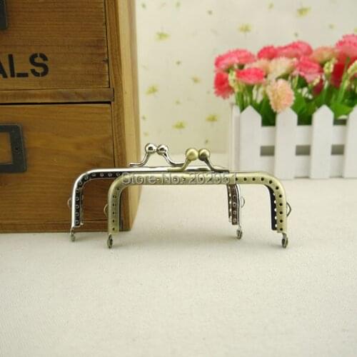 Track Ship + 20pcs/lot DIY 10.5cm bronze and silver Metal Purse Frame Handle for Bag Sewing Craft Tailor Sewer,Freeshipping
