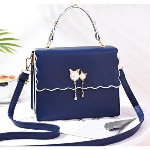Womens One Shoulder Bag Handbag Fashionable Atmosphere Female Students Messenger Bag Small Square Bag Female Star Bag