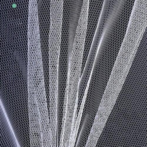 1 Meter Reinforced Coarse Net Hard Net Six Corners Mesh Fabric for Wedding Dress Baby Skirt Accessories Mesh Fabric