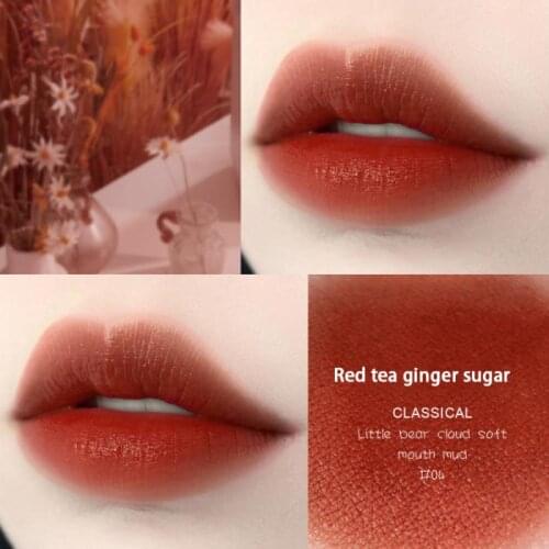 1pc Soft Misty Lip Mud Sweet Orange Smoothie Color Light Misty Lip Glaze Misty Lip Gloss TSLM1