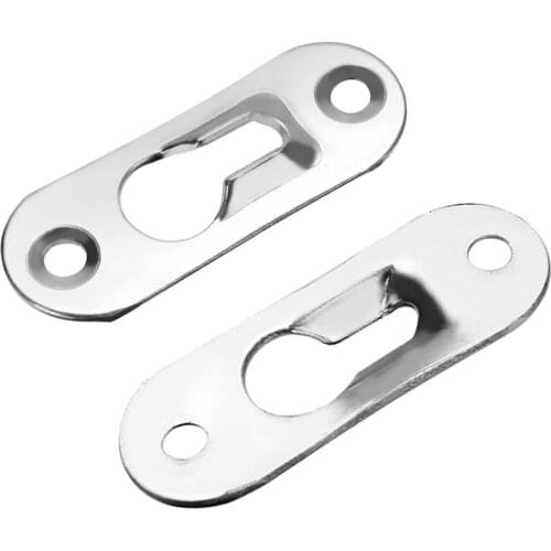 10/20pcs 44mm*16mm Silver Tone Metal Keyhole Hanger Fasteners Home Improvement Picture Hangers