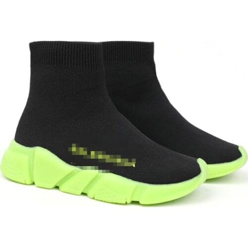 2020 Toddler/Little/Big Kid Casual Mesh Trainers Girls Boys High Top Fashion Brand Sock Sneakers Children Walking Slip-On Shoes