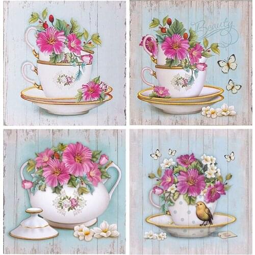 5d cross stitch kits Diy diamond painting flowers plate mosaic full round butterfly diamond embroidery kitchen decorationZP-1686