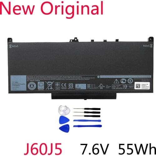 7.6V 55Wh J60J5 Laptop Battery For Dell Latitude E7270 E7470 J60J5 R1V85 MC34Y 242WD