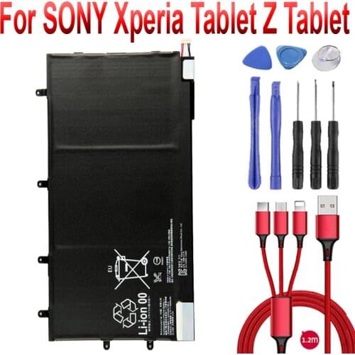 3.7V 6000mAhl LIS3096ERPC Battery For SONY Xperia Tablet Z Tablet 1ICP3/65/100-3 Batteries Bateria