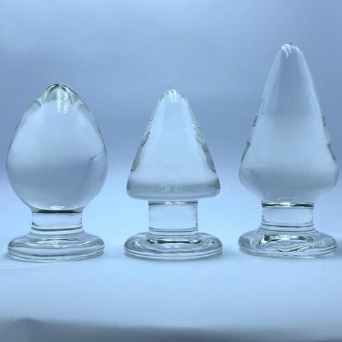 60mm Large Crystal Anal Plug Glass Dildo Artificial Fake Penis Anus Expander Anal Butt Plug Prostate Massager Adult Sex Toys