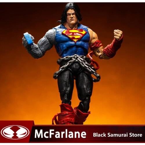 DC Comics McFarlane Superman Anime action figure 17cm Darkfather suit Collectible figurines Model Halloween Gift Toys