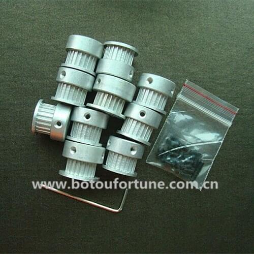 Free shipping t2.5 belt pulley 20 teeth timing pulley with 10mm width for 3D printer 10pcs a pack