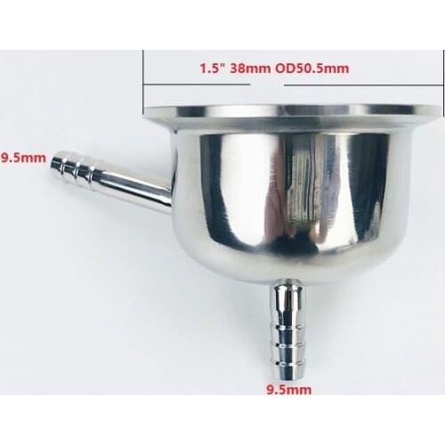 Free Shipping Tri-clamp Reducer With Air Connector 1.5''(38mm) OD50.5 *"Herringbone" 3/8"(10mm) Stainless Steel 304