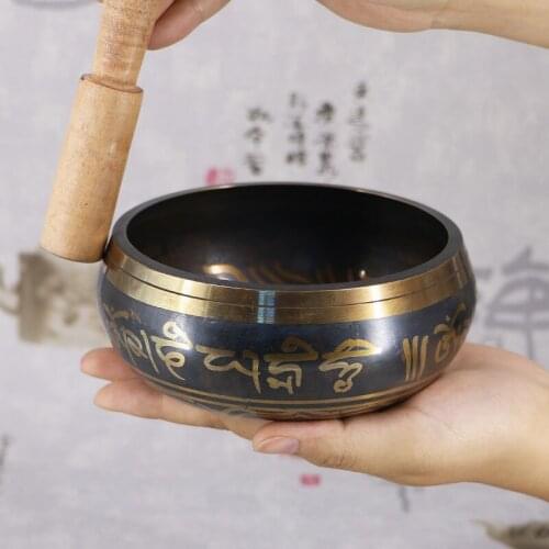 Nepal Tibetan Sing Bowl Himalayan Buddhist Yoga Meditation Tibetan chanting bowl yoga meditation bowl bronze chime ear picking