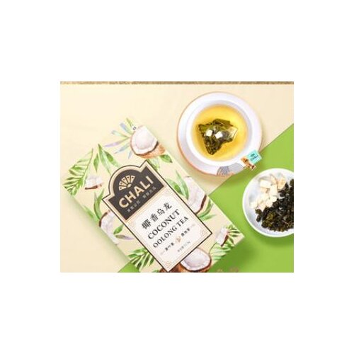Free shipping Chali Tea with Milk Fragrance Coconut Oolong Tea Triangle Tea Bag Dried Coconut Fruit Tea Tea Bag