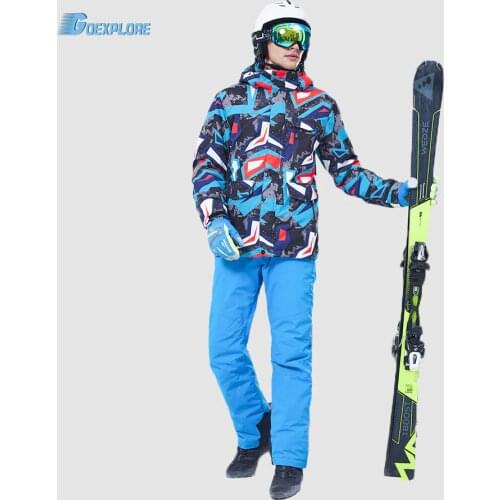 Snowboard Suit Men Winter Outdoor Windproof Waterproof Thermal Male Snow Pants set jumpsuit Skiing Snowboarding Ski set Boys