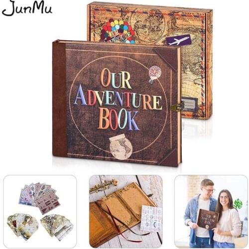 Our My Adventure Book Album Handmade Pixar DIY Photo foto Scrapbook Photo For Traveling Office Home School Business Writing Gift