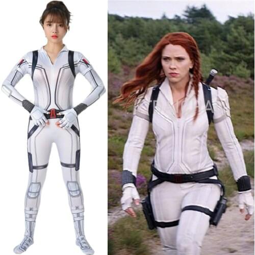 2021 New Black Widow Costume Cosplay Jumpsuit Superhero Disguise Halloween Costume for Women Adult Carnival Party Dress Suit
