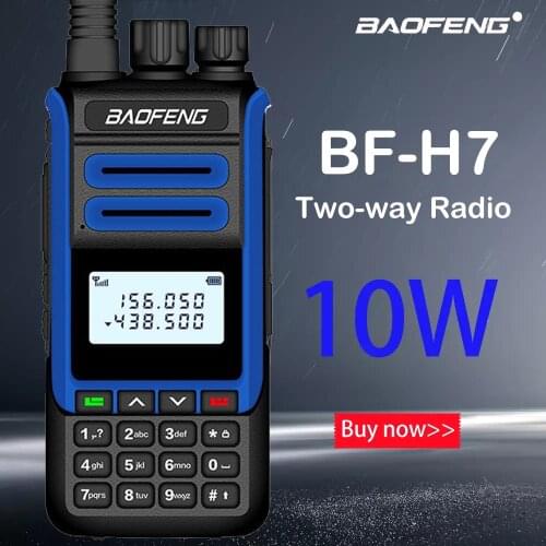 2021 New BaoFeng BF-H7 Powerful Walkie Talkie 10W Portable CB Radio FM Transceiver Dual Band Two Way Radio For Hunt Forest City