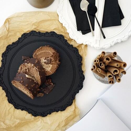 Plastic Korean Decorated Plate Net Red Coffee Shop Dining Plate Baking Shop Afternoon Tea Center Plate Morandi Cake Plate